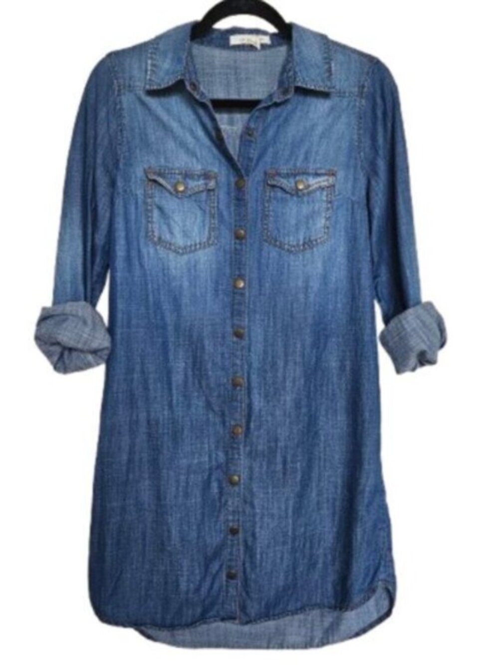 Life in Progress Western Denim Dress | Snap Front | Size Small